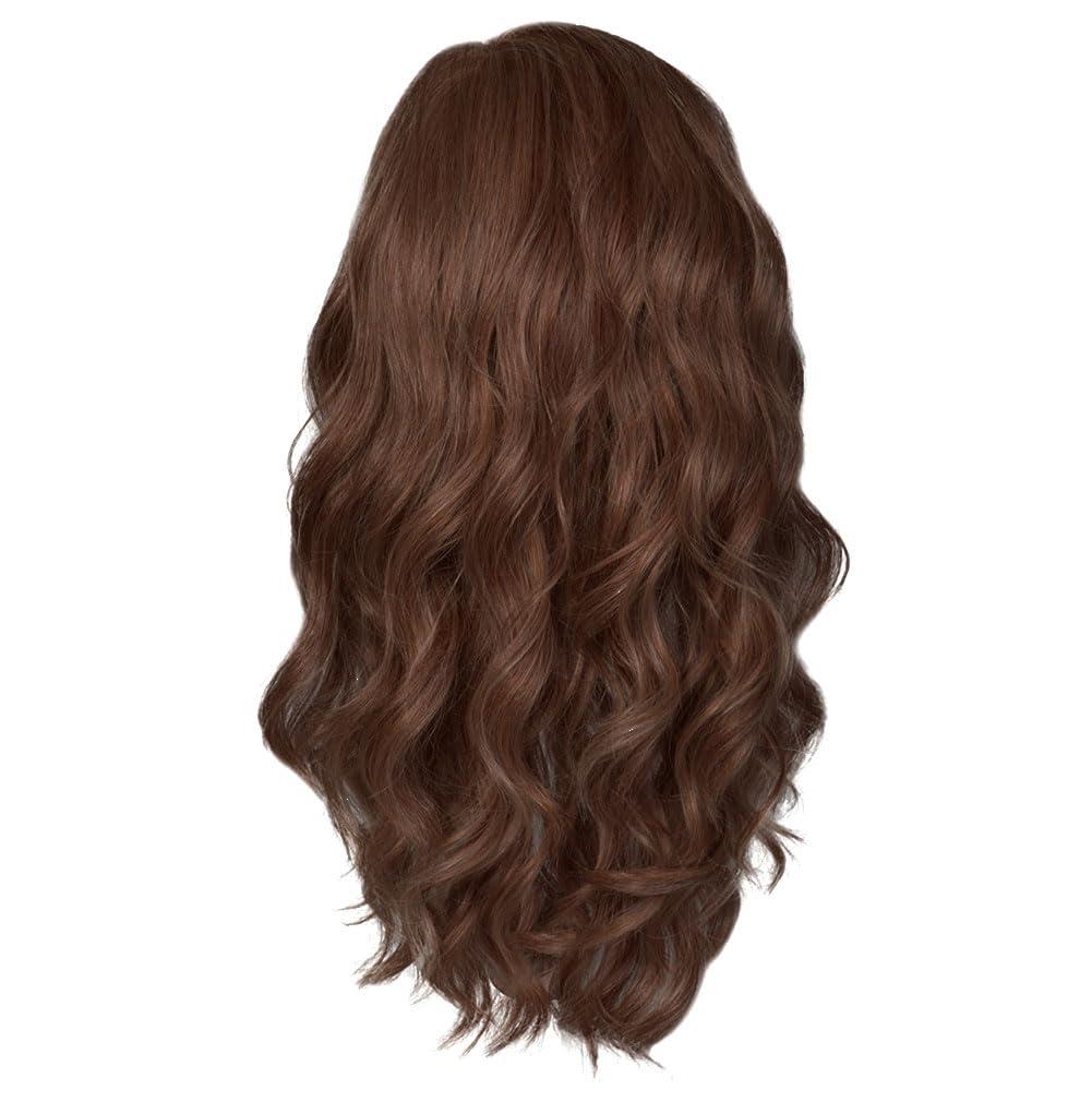 Hair u wear Raquel Welch Day To Date Wig With Long Layered Soft Curls, By Hairuwear, Average Cap, RL4/6 Black Coffee
