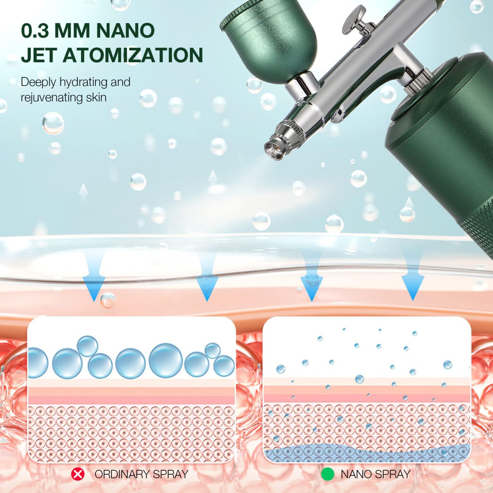 EXCEART EXCEART Charging Airbrush Kit Mini Airbrush Machine Compressor Spray for Makeup Nail Art