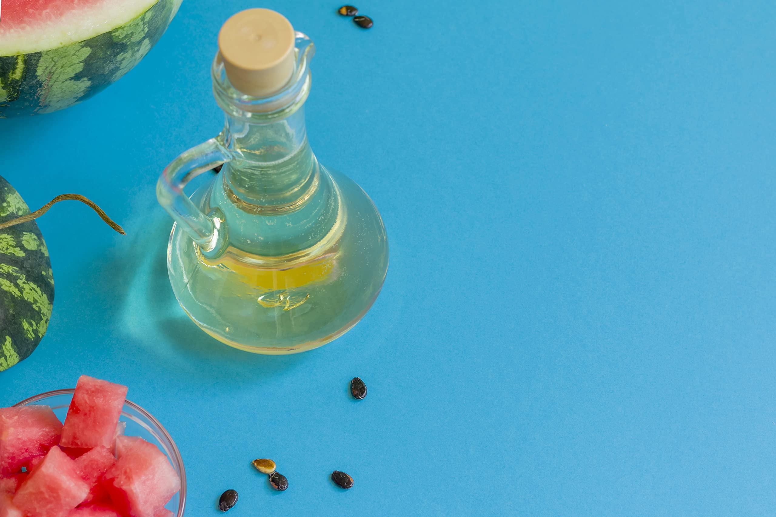 Dr Joe Lab Watermelon Seed Oil - Pure, Unrefined, Cold Pressed, Virgin, Carrier Oil - 8 oz - for Hair, Skin, Nails, Body, Facial Hair - All Natural Antioxidant Moisturizing Hydrating