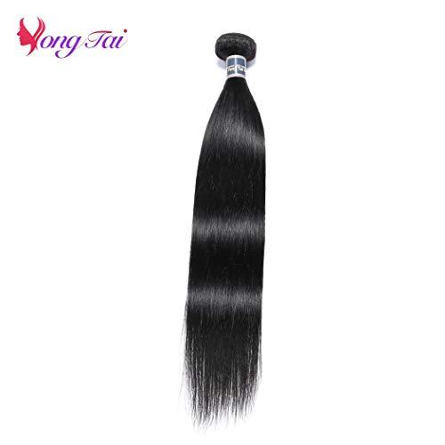 Yuyongtai Malaysian Single Straight Virgin Human Hair Bundles 26" inch 9A Malaysian Straight Human Hair Weave 100% Unprocessed Virgin Weft Bundles 1B Color Human Hair Extensions