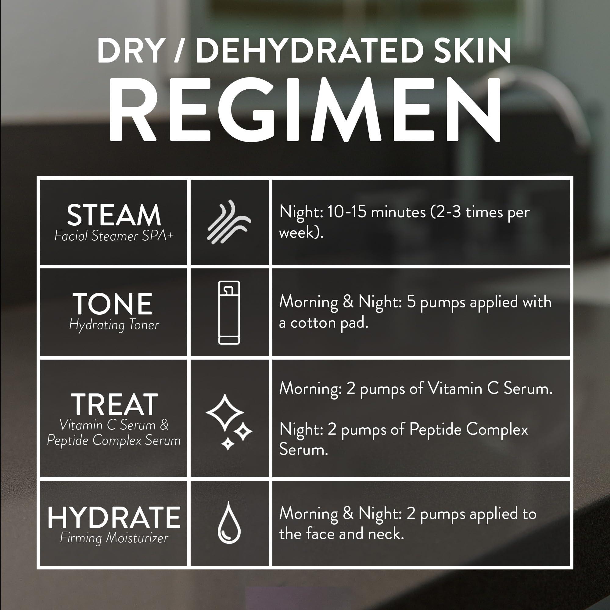 Microderm GLO Microderm GLO - Facial Steamer and Dry Dehydrated Skin Care Product Bundle