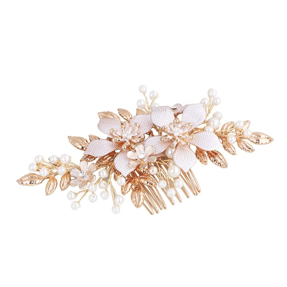 KALLORY Bridal Comb Crystal Hair Comb Wedding Hair Comb Bridal Hair Accessories Wedding Hair Accessories