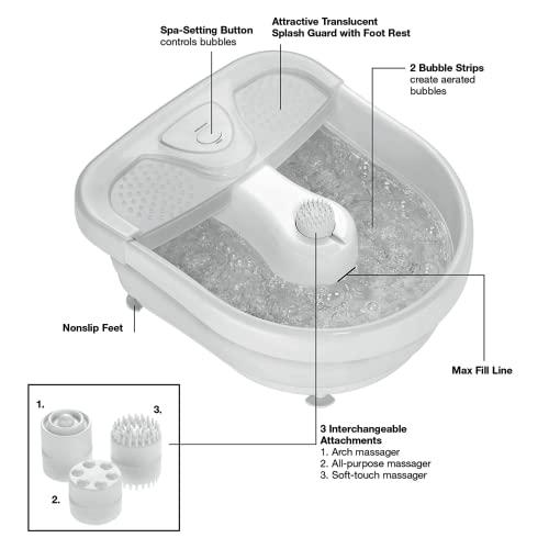 Conair Conair Soothing Pedicure Foot Spa Bath with Bubbles, Deep Basin Relaxing Foot Bath with Jets, Seafoam/White