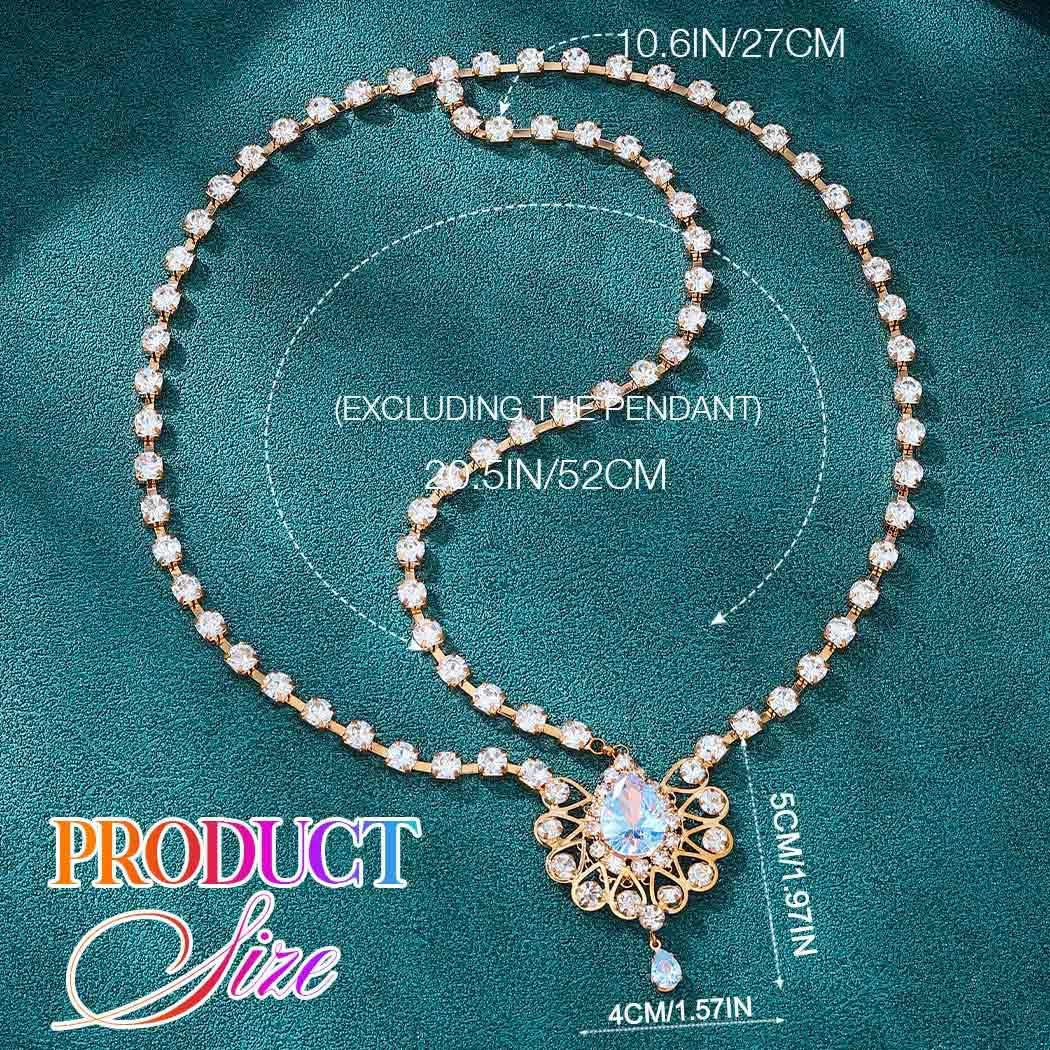 Catery Catery Head Chain Jewelry Crystal Hair Chains Boho Headpiece Pendant Head Chain Hair Jewelry Hair Accessories for Women and Girls (Gold)