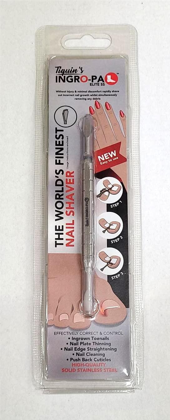 Chicago Medical Supply Tiquin's INGRO-PAL Ingrown Toenail Nail Shaver Tool Elite Solid Stainless Steel Dual Tip