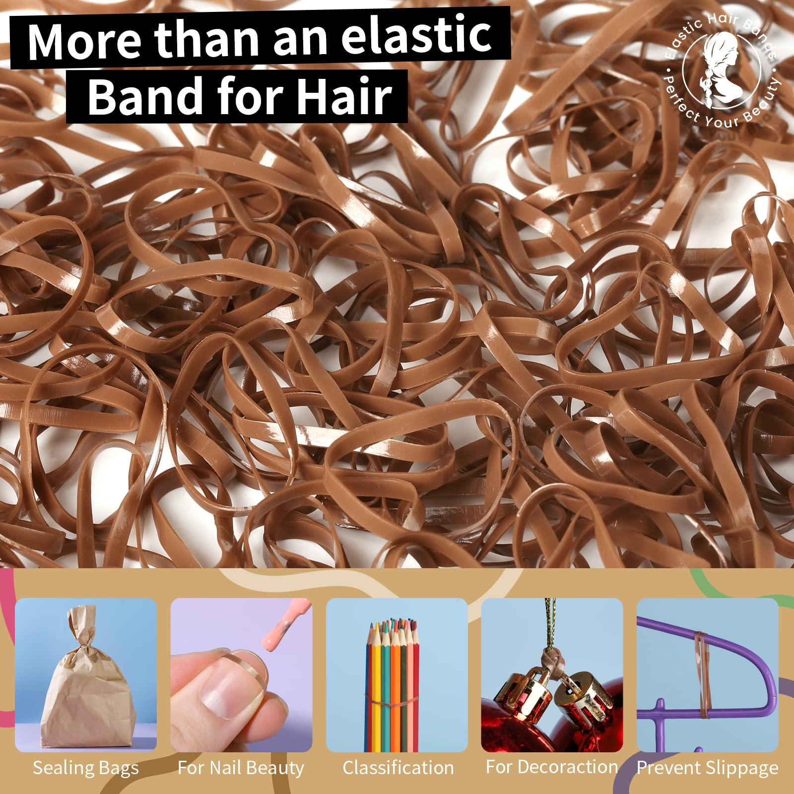 Teenitor Teenitor Elastic Hair Bands, Rubber Bands for Hair, Small Hair Ties, 300pcs, Light Brown