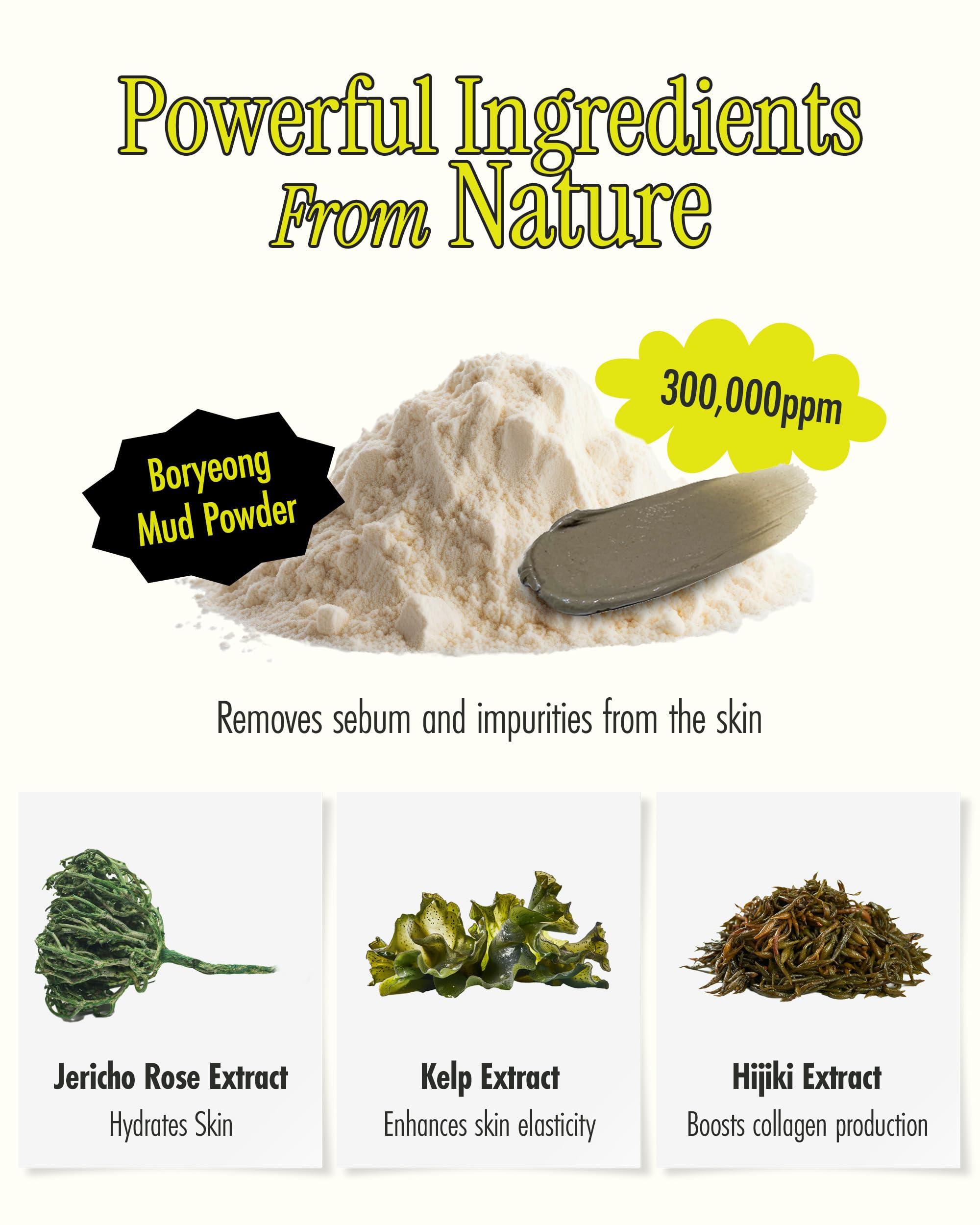 BRMUD BRMUD Relief Mud Mask - Cardi B Mask - Body Mud Hydrating & Moisturizing Deep Pore Cleanser Face & Body Mask w/ 91.8% Nature-Derived Ingredients - K Beauty Oil Control Wash Off Body Mud (3.71 fl oz)