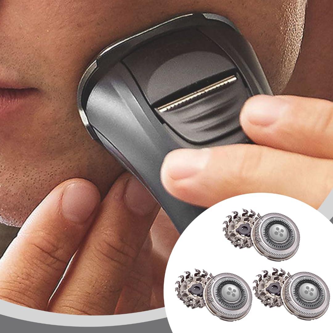 WELURE Latest version 3Pcs RQ12 Replacement Shaver Head Compatible with Philips Norelco RQ11 RQ10 Sensotouch 3D 1260X 1280X 1290X RQ1180 Arcitec Razor Shaving Unit Triple 3D