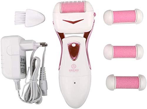 GIENEX GIENEX Most Powerful Rechargeable Electronic Foot File Wet & Dry Pedicure Tools Electric Callus Remover with Turbo-Boost Motor, 3 Rollers Included