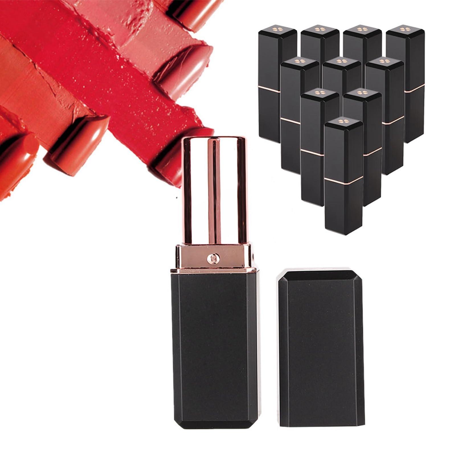 Masyrt Masyrt Set of 10 DIY Cosmetic Lipstick Tubes, Self made Empty Containers for Lipstick - Ideal for Homemade Cosmetics