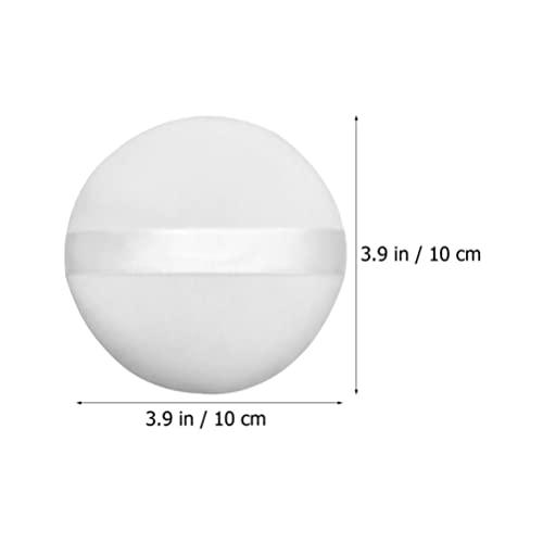 FOMIYES FOMIYES 4pcs Large Round Powder Puff Large Powder Puff Plush Makeup Powder Puff Body Puff Round Crackers Loose Powder Ribbon Powder Puffs Cosmetic Puffs Powder Makeup Puffs Fluffy Decorate
