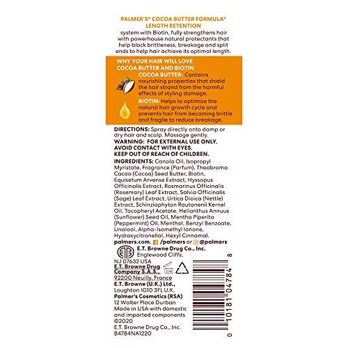 Palmer\'s Palmer\'s Cocoa Butter & Biotin Length Retention Hair and Scalp Oil, 5.1 Ounce (Pack of 2)