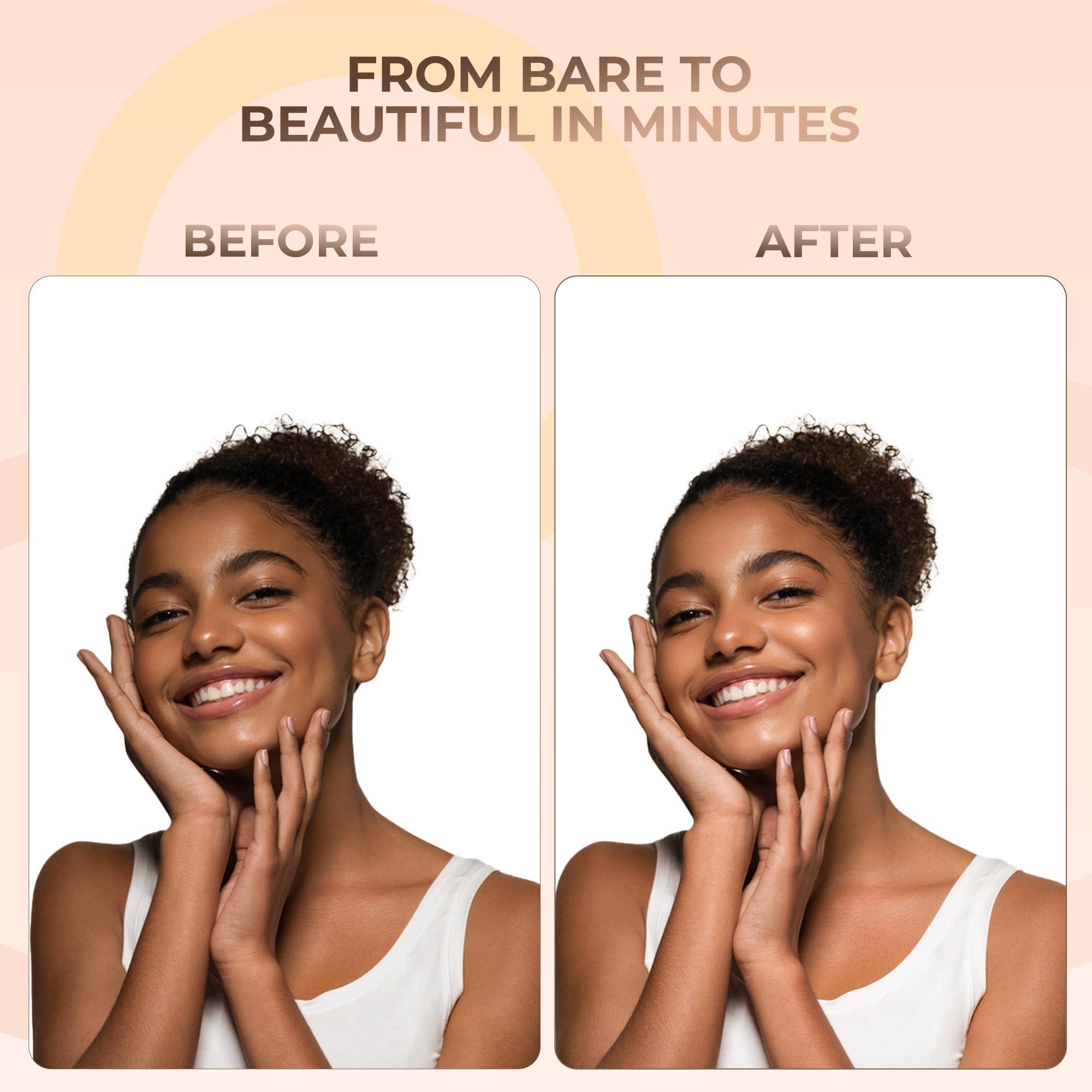 Sweet Face Minerals QUICK FIX KIT (COCOA CONCEALER & EBONY FOUNDATION) Mineral Makeup Starter Set Sample Size Matte Bare Face Powder