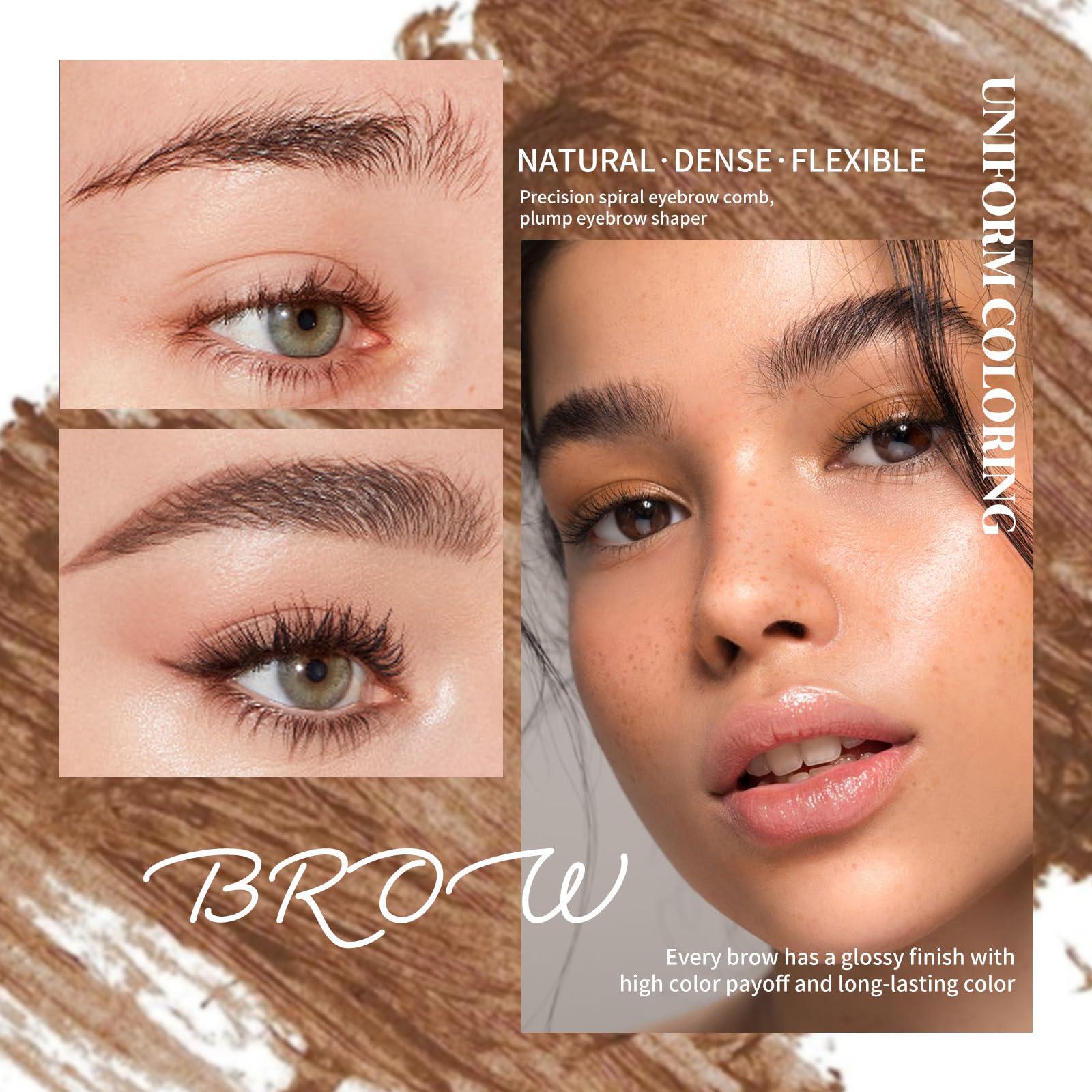 AKARY AKARY Eyebrow Gel Waterproof Grey Tinted Eyebrow Mascara, Natural Thickening Brow Shaper Instant Wild Eyebrow Shaping Makeup Gel, Long Lasting Volumizing Quickly Fixing Eyebrow Makeup, 03 Natural Grey