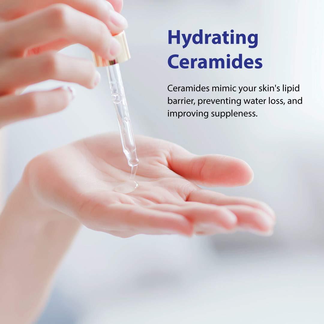 Dr. Denese Dr. Denese SkinScience HydroShield Ultra Moisturizing Face Serum Locks In Moisture with Retinol & Ceramides - Reduce Appearance of Wrinkles, Increased Hydration & Tightness - Cruelty-Free - 4oz