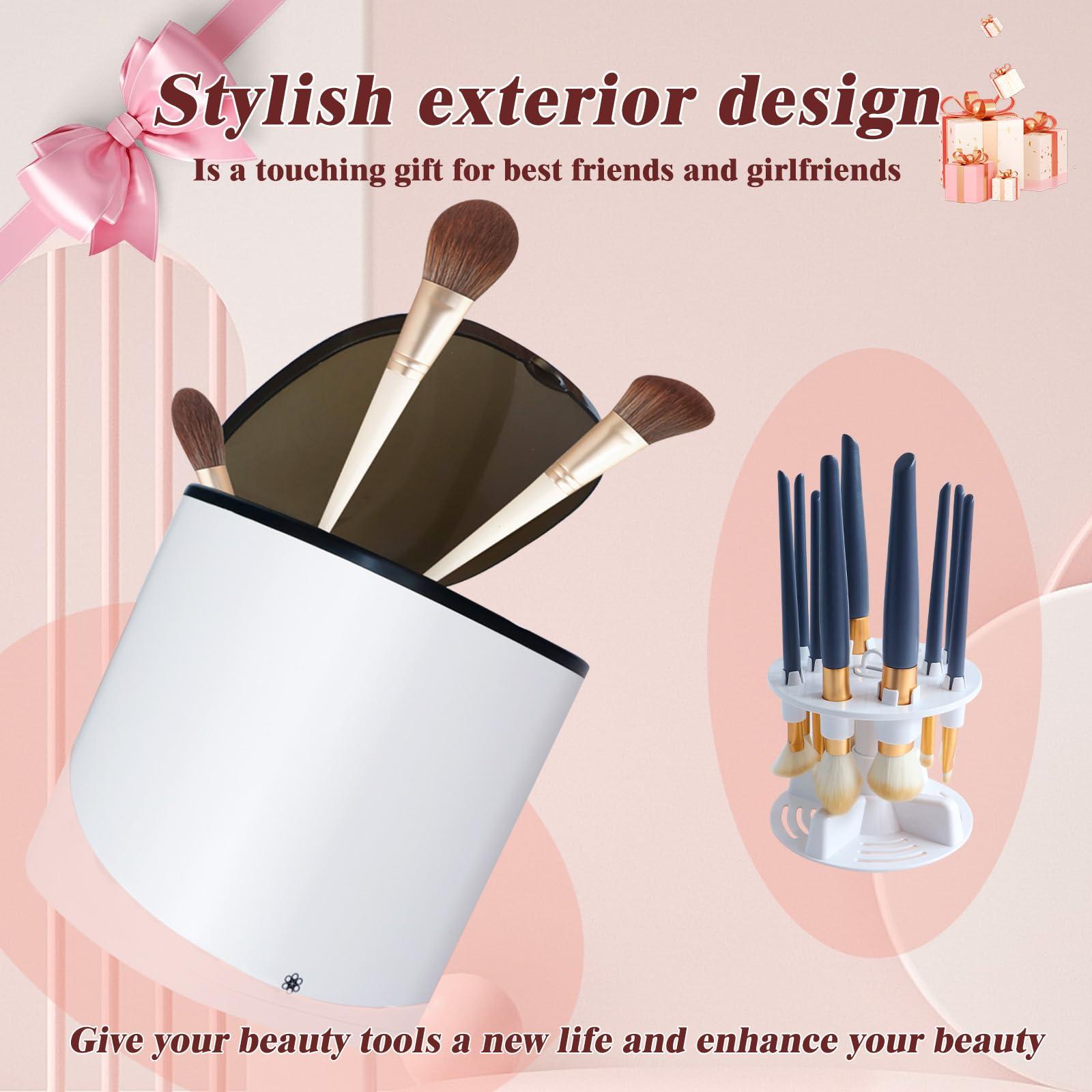 COZYWELL Electric Makeup Brush Cleaner Machine, Cosmetic Washer Fit for All Size Makeup Brushes, Large Capacity, USB Power