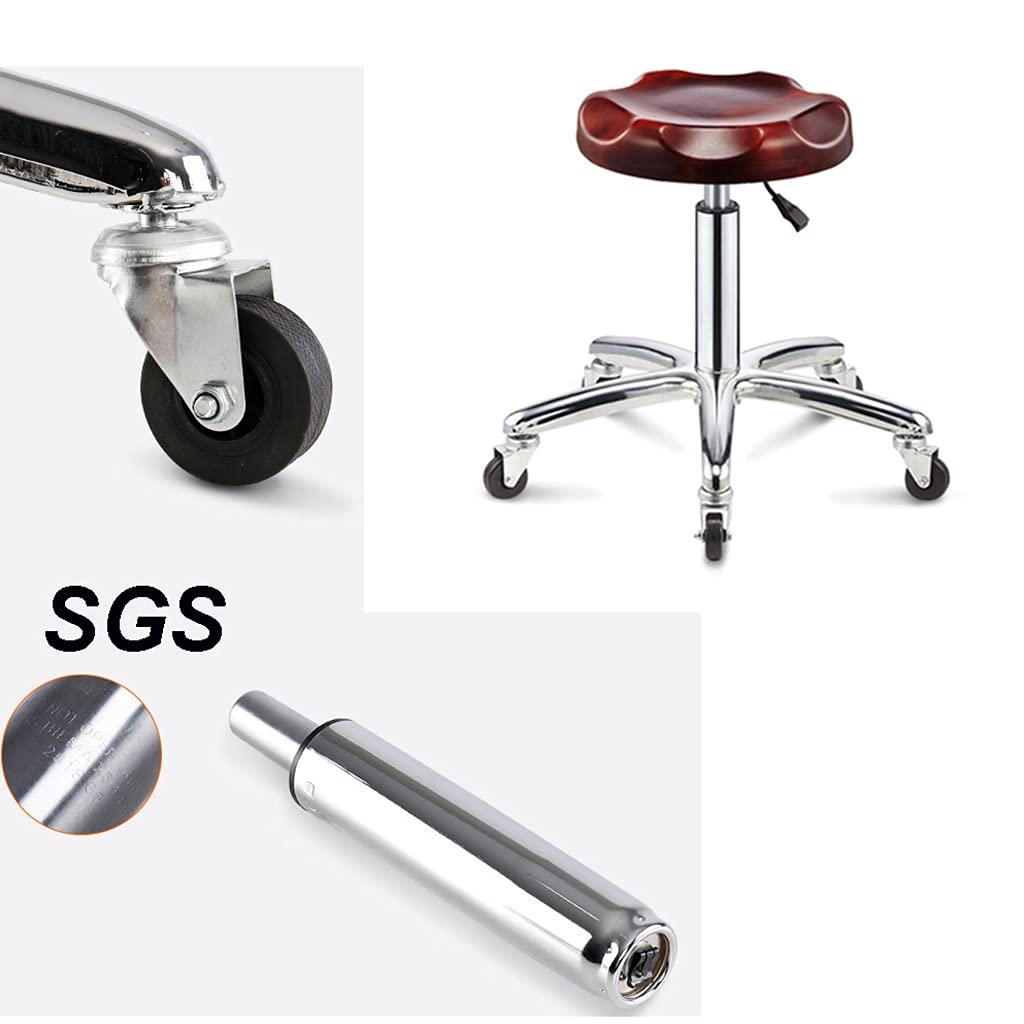 QPZK QPZK Ergonomic Rolling Shop Stool with Wheels, Swivel Salon Stool Chair Adjustable Drafting Stool,Work Bench Stool, Massage Spa Tattoo Photography Stool with PU Leather S red