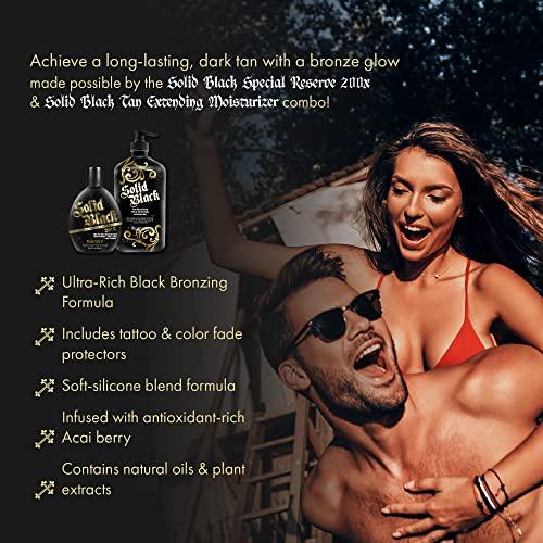 Millennium Tanning Products Millennium Tanning Solid Black 200X Tanning Lotion & Tan Extender Lotion, 13.50 & 18.25 Fluid Ounces