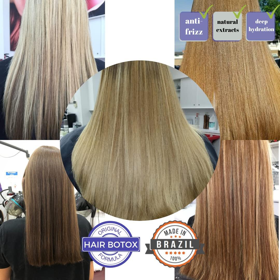 KERAZON KERAZON Brazilian Hair Botox Treatment For Blonde Hair + Sulfate Free and Sodium Free Shampoo & Conditioner KIT