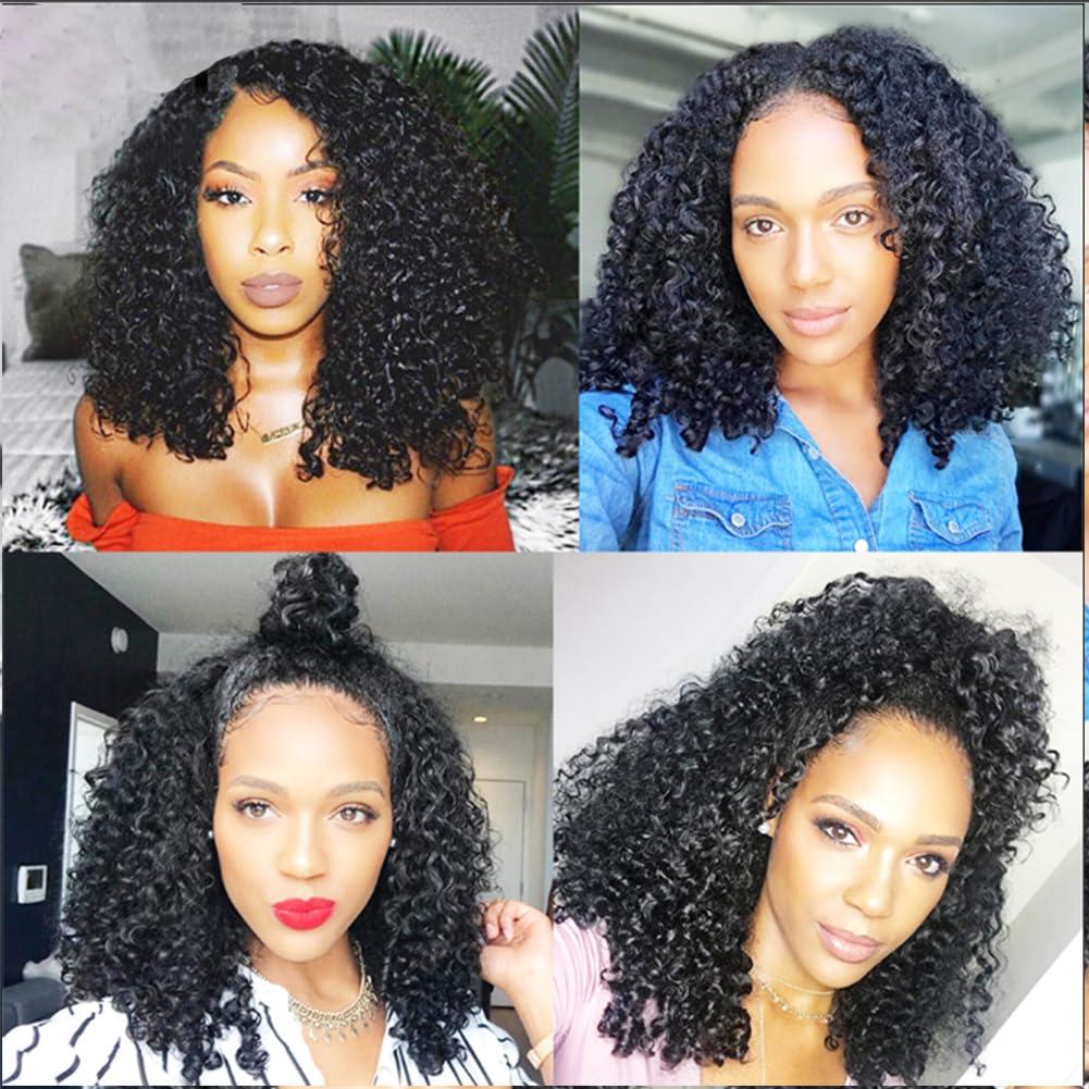 Kiss darling LASHES Seamless PU Clip in Human Hair Extensions for Women,Jerry Curly Human Hair Invisible Clip in Extensions PU Skin Weft Curly Clip Ins Hair Piece 18\"inch 120g