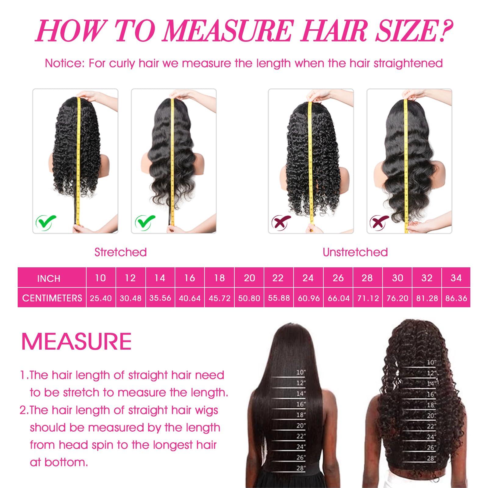 YEECHAEN YEECHAEN Water Wave Lace Front Wigs Human Hair 180% Density 13x4 HD Lace Frontal Wigs Pre Plucked with Baby Hair Wet and Wavy Curly Frontal Human Hair Wigs for Women Natural Color (16inch)