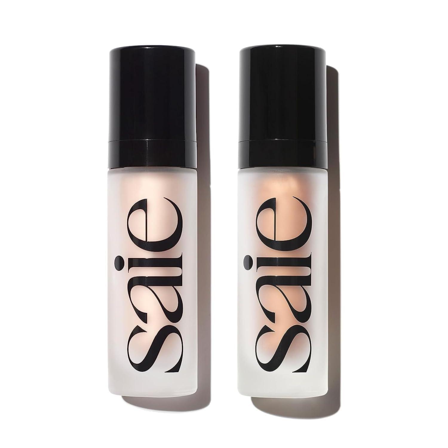 Saie Saie Glowy Super Gel Lightweight Illuminator Duo - Luminizer for Glowing Skin, Wear Alone or Under Makeup - Includes the Shade Starglow and the Shade Sunglow (1 fl oz Each, 2 Products)