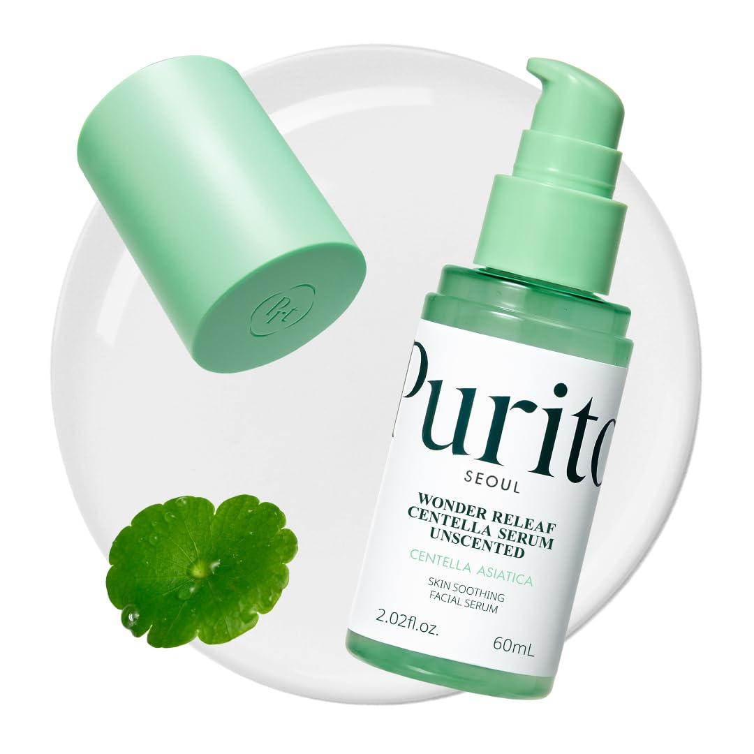 PURITO PURITO Centella Unscented Serum, Korean Centella, for All Skin Types, Ampoule, Soothing, Calming, Facial Serum for face, Vegan & Cruelty-Free, Korean Skin Care, 60ml 2fl.oz