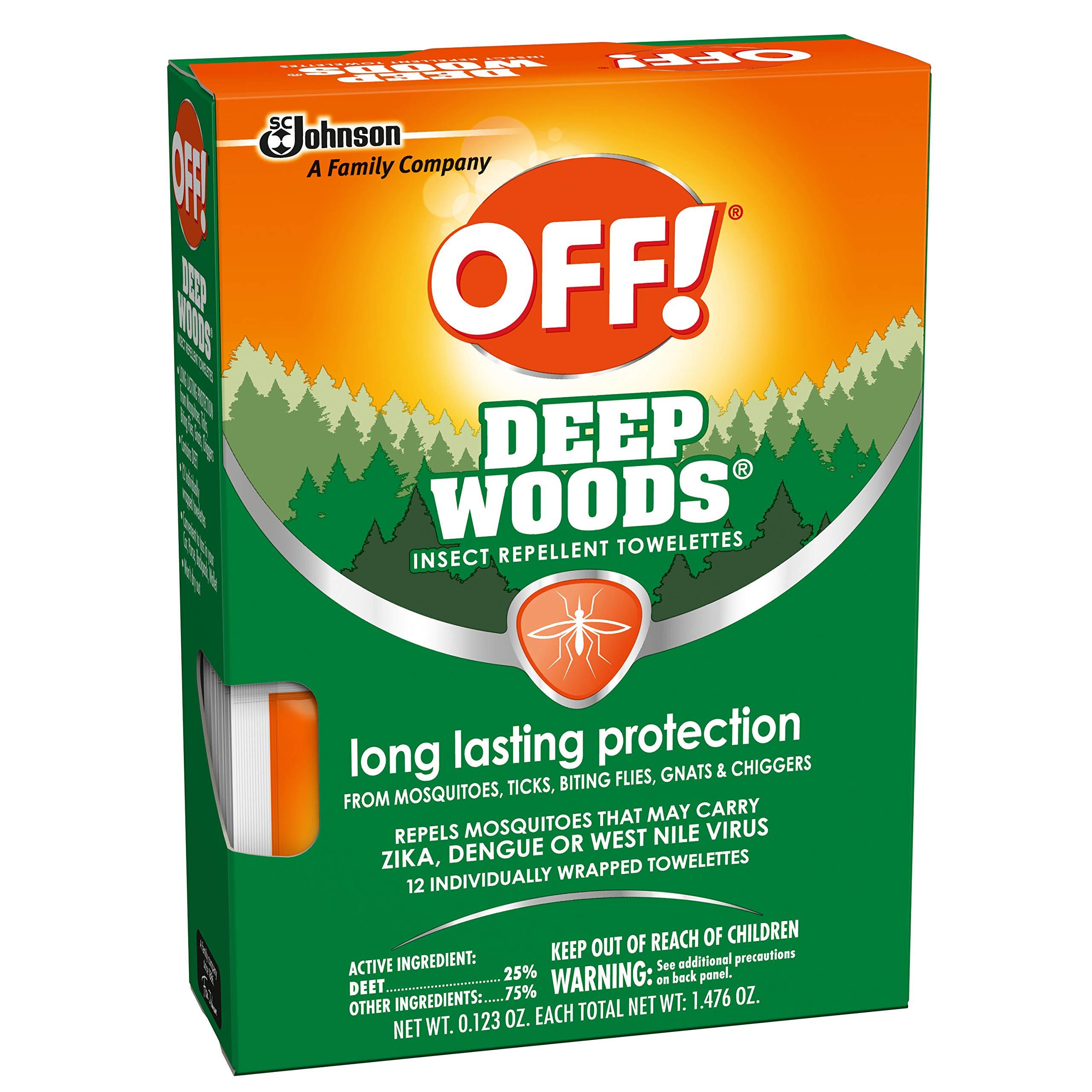 OFF! OFF! Deep Woods Towelettes, 12 CT (Pack - 6)