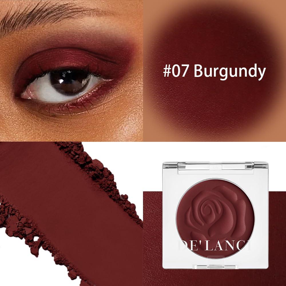 ecofavor ecofavor Burgundy Eyeshadow Single Palette with Applicator Elegant Matte Red Shades for Timeless and Sophisticated Makeup Looks High-Pigment, Long-Lasting, Waterproof Formula - 07