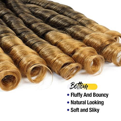 AU-THEN-TIC AU-THEN-TIC French Curly Braiding Hair 22 Inch French Curl Wavy Braids Spiral Curl Bouncy Braiding Hair for Goddess Box Braids Crochet Hair Extensions (9 Bundles (Pack of 3), 2-Dark Brown)