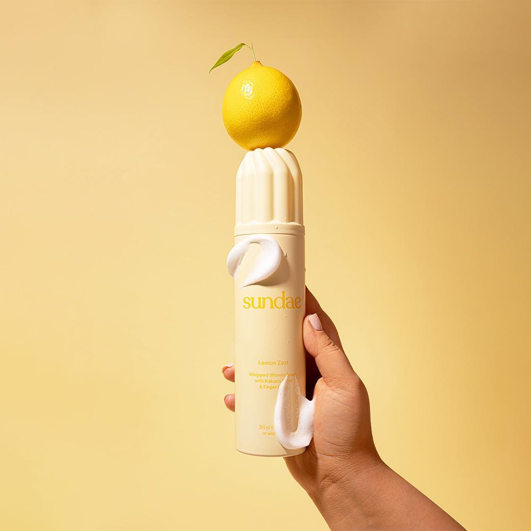 sundae sundae Whipped Shower Foam Lemon Zest Foaming Body Wash 8.9 fl oz, 265ml