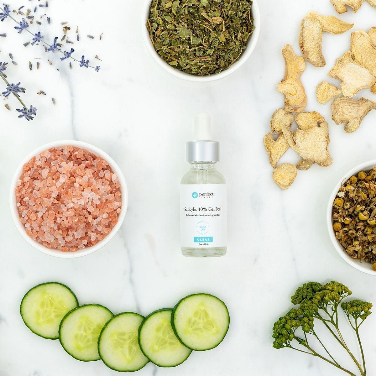 Perfect Image Salicylic 10% Gel Peel, Breakout and Pore Minimizer and Cleanser, 15-30 Full Facial Chemical Peels, 1 fl oz. e, 30 mL Perfect Image