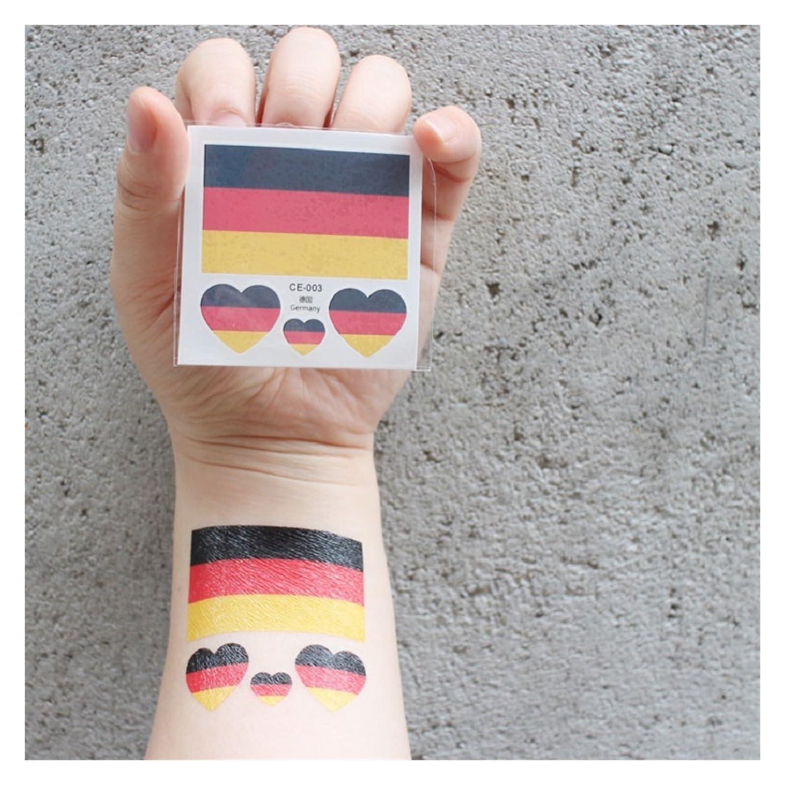 JCUIYyo 10Pcs/Set Football Temporary Tattoo National Flag Sticker Disposable Women Men World Game Activities Makeup Waterproof (Color : Uruguay, Size : A)