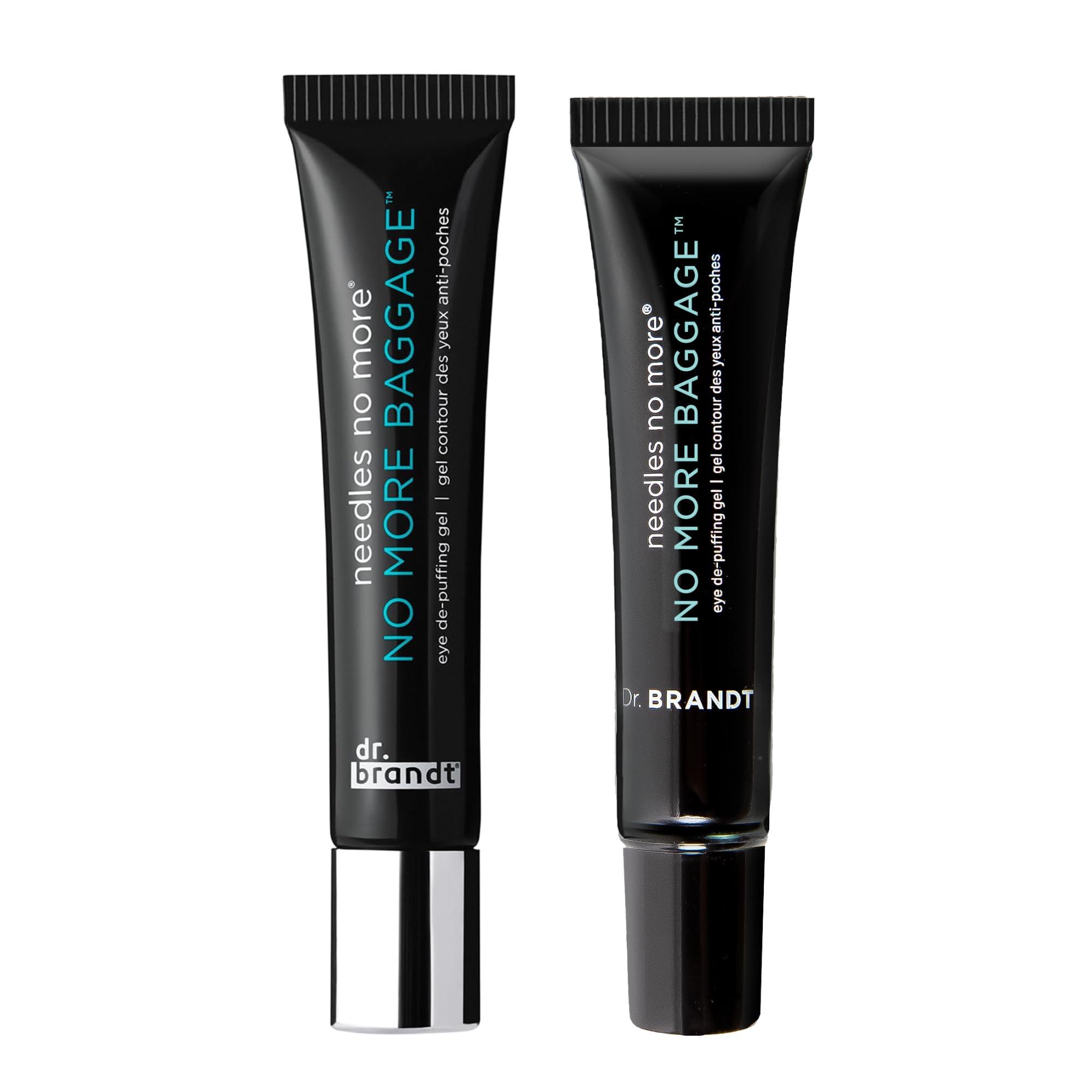 Dr. Brandt Skincare Dr. Brandt Needles No More, No More Baggage Bundle - Minimizes Under-Eye Bags, Puffiness & Dark Circles - Full (0.5 oz) + Travel Size (0.25 oz)