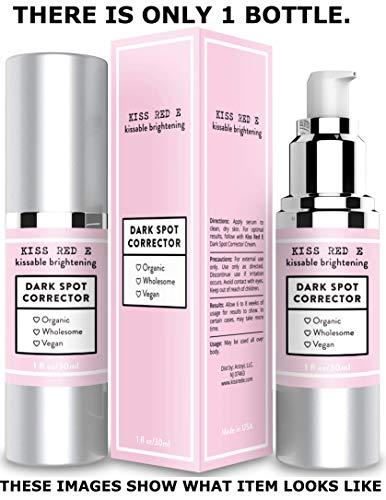 Kiss Red E Kiss Red E Dark Spot Remover Corrector Cream for Face and Body. Men and Women Made in USA Hyaluronic-Acid, Green Tea Extract 1 OZ