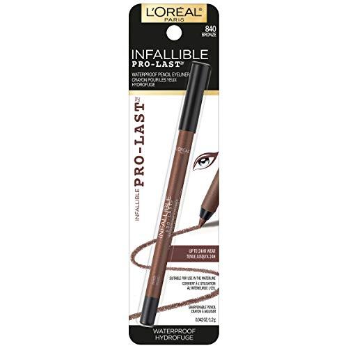 L'Oréal Paris L'Oreal Paris Makeup Infallible Pro-Last Pencil Eyeliner, Waterproof and Smudge-Resistant, Glides on Easily to Create any Look, Bronze, 0.042 oz.