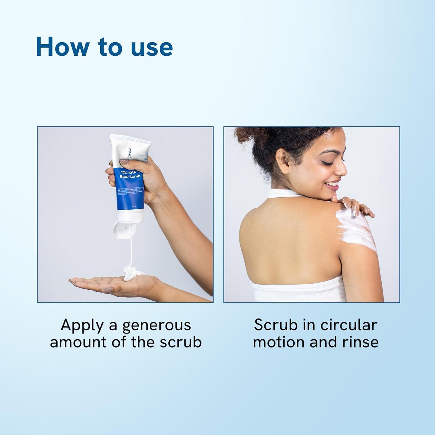 Generic Body\'wise 10% Lactic AHA Exfoliating Body Scrub For Tan Removal & Soft-Smooth Skin