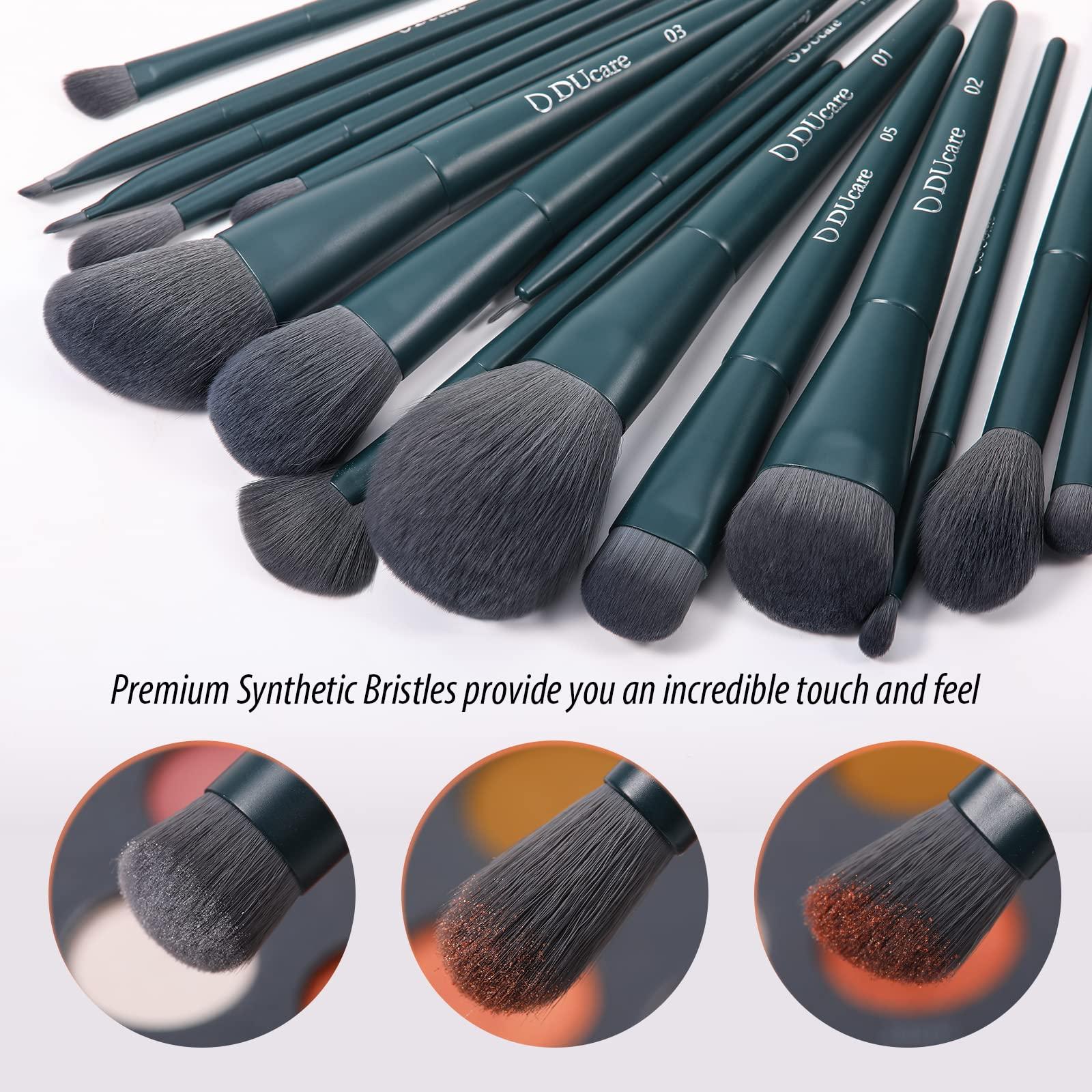 DUcare DUcare Makeup Brushes Set 17 Pcs with Brush Cleaning Mat and Makeup Sponge