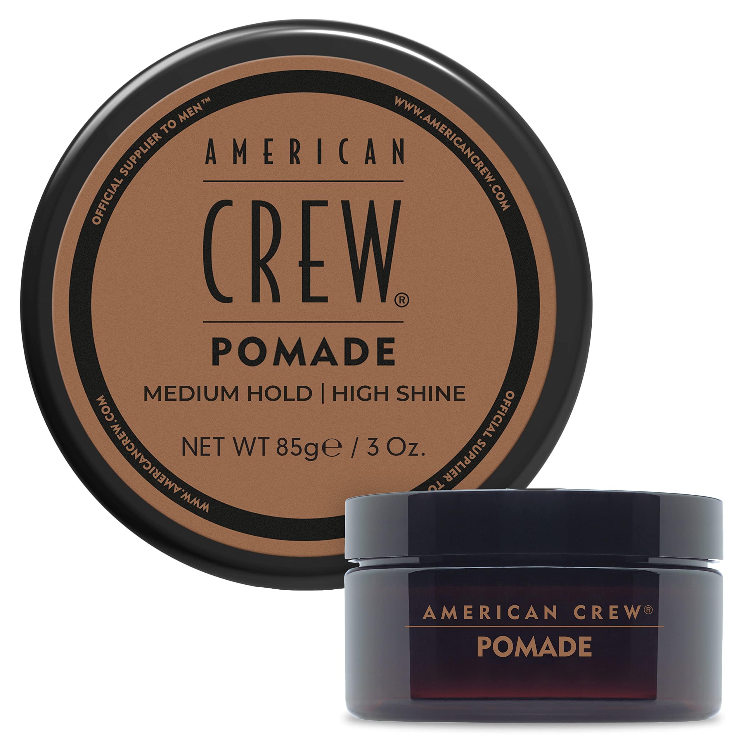 AMERICAN CREW AMERICAN CREW Men\'s Hair Pomade, Like Hair Gel with Medium Hold & High Shine, 3 Oz (Pack of 1) & Men\'s Hair Fiber, Like Hair Gel with High Hold & Low Shine, 3 Oz (Pack of 1)