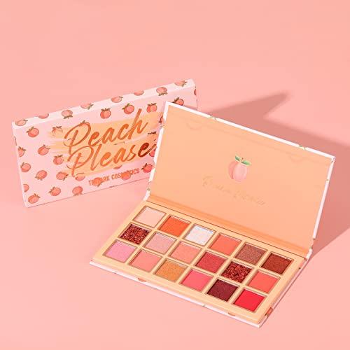 Tintark Tintark Peach Please 18 Colour Eyeshadow Palette for Beauty - Eyeshadow Cosmetics with Matte Metallic Sparkle Shimmer Pink & Highlighter Eye Makeup for Girls & Powder Eye Shadow Pallet