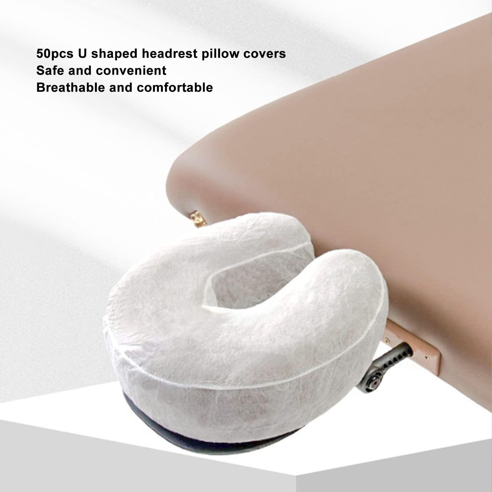 Gavigain Disposable Face Cradle Covers - 50PCS - Medical-Grade, Ultra Soft, Luxurious, Non-sticking Massage Face Covers,Headrest Covers for Home Beauty Salon Hotel