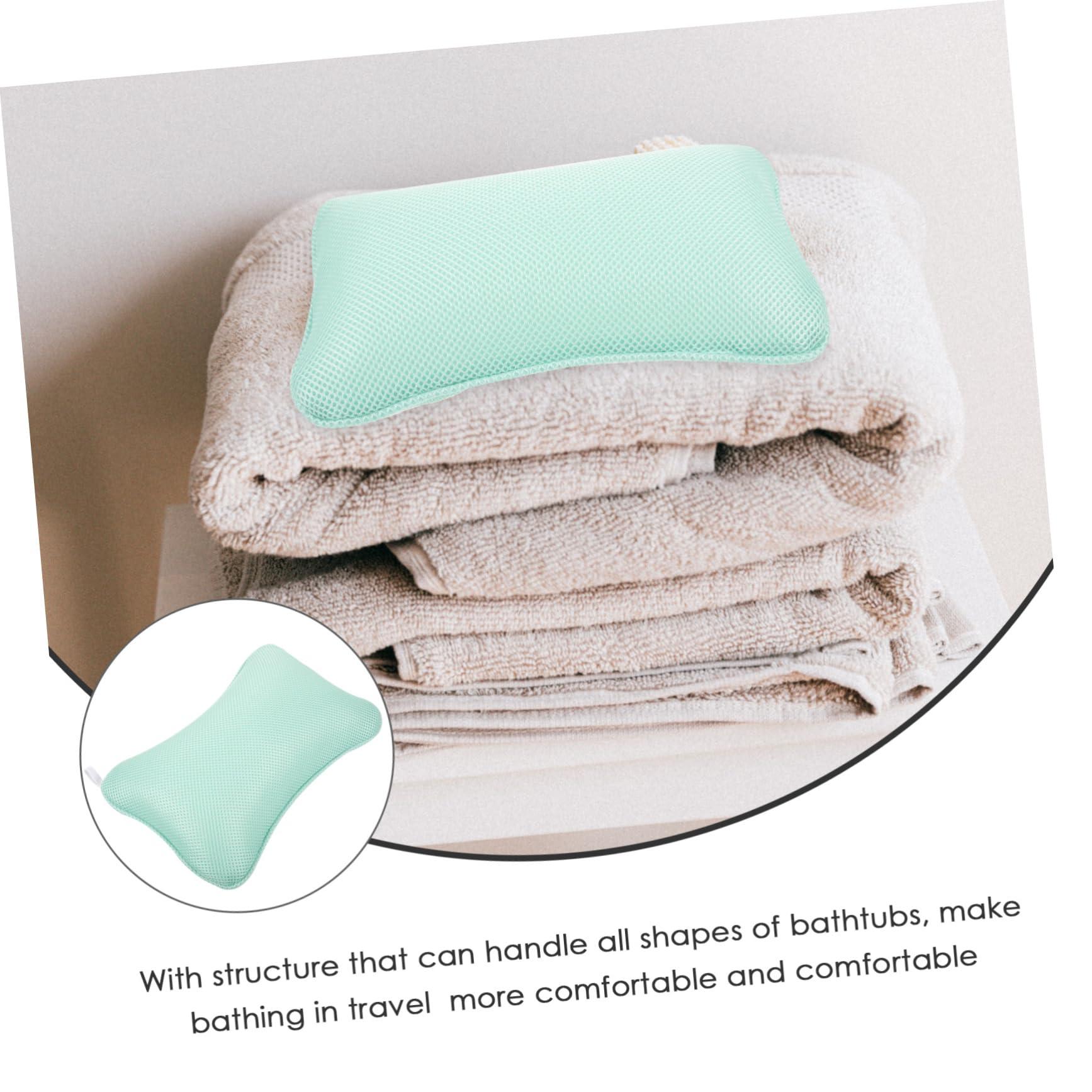 UTHCLO UTHCLO Pillow for Tub Bath Pillow for Curved Tub Bathtub Seat Curtain Inflatable Bath Pillow Spa Bathtub Pillows Bathtub Mat Sponge Absorbent Bath Mat Folding Bathtub