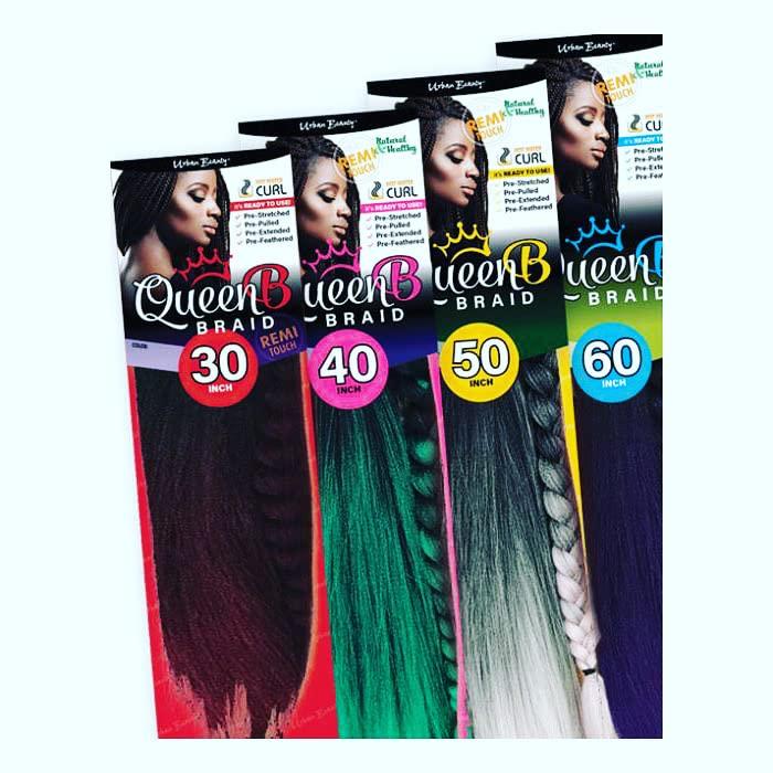 Queen B Queen B Bulk Braiding Hair 120 pc Case Single Color (50’, #1)