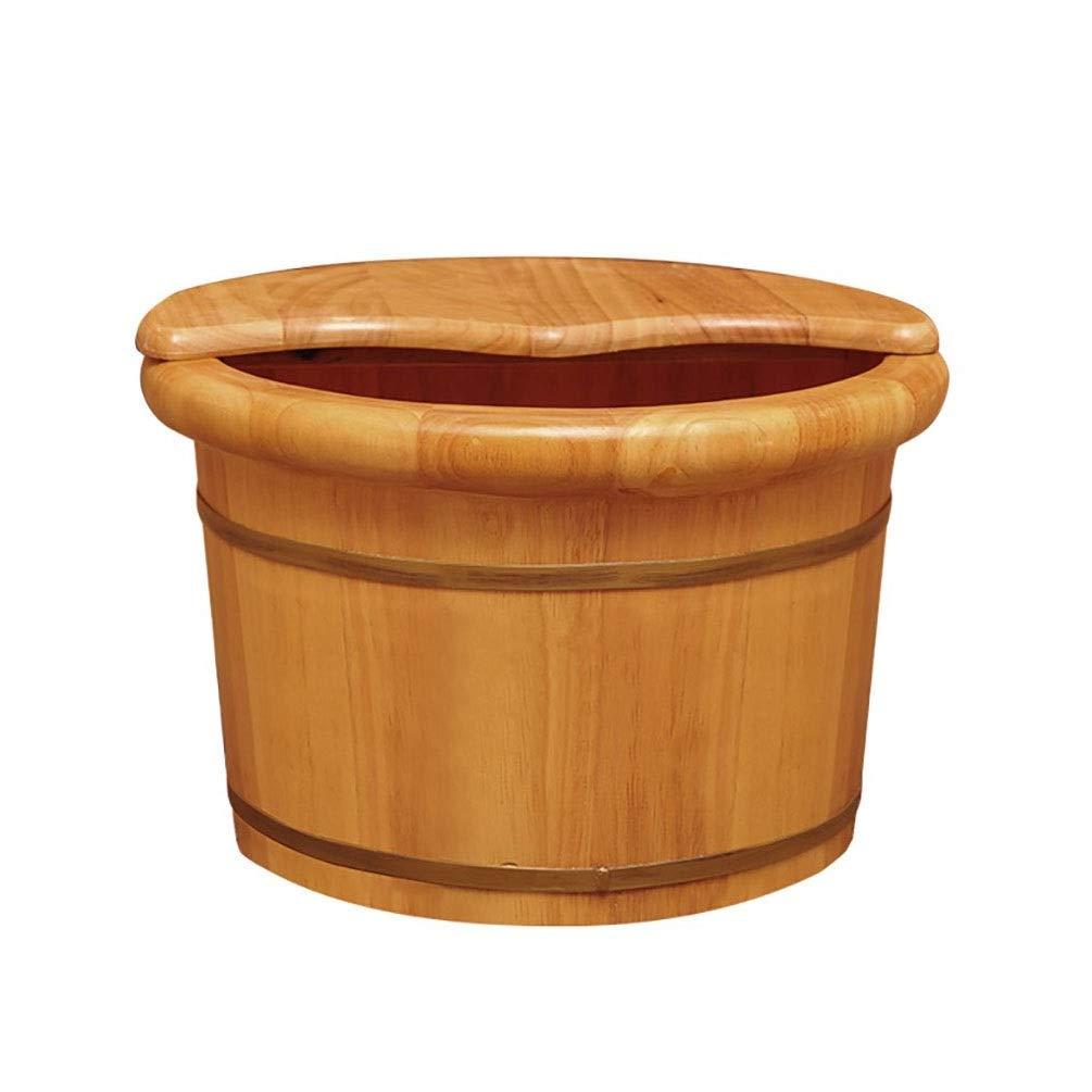 NUBAOzy Foot Tub Wooden Foot Basin Relax Pedicure Foot Bath,Foot and Leg Spa for adults,Large Foot Bath Spa Tub,Foot Massage Spa for Home,Sauna Wooden Bucket foot Bath Wooden Bucket Foot Spa Household Wash Ba