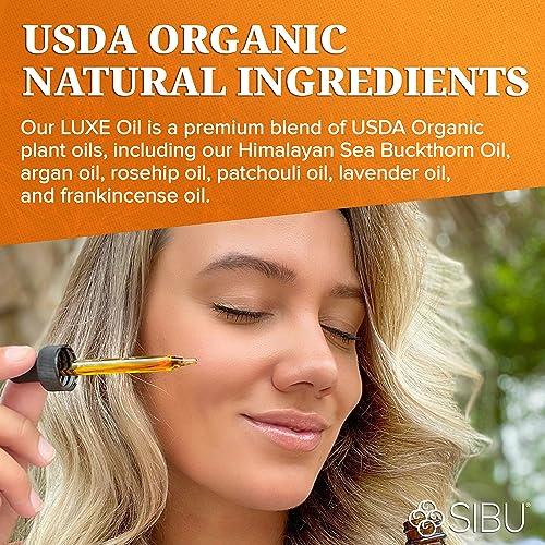 sibu Sibu LUXE Oil, Made with USDA Organic Essential Oils and Premium Himalayan Sea Buckthorn (1 oz) Hydrates, Reduces Redness, and Soothes Irritated Skin