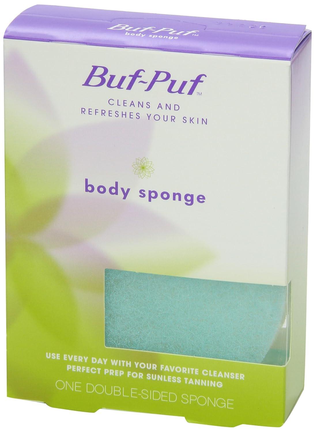 Buf-Puf Buf-Puf Body Sponge, Bath Sponge, Dermatologist Developed, Cleanses Skin of Dirt, and Excess Oil, Reusable, Exfoliating, 6 Count