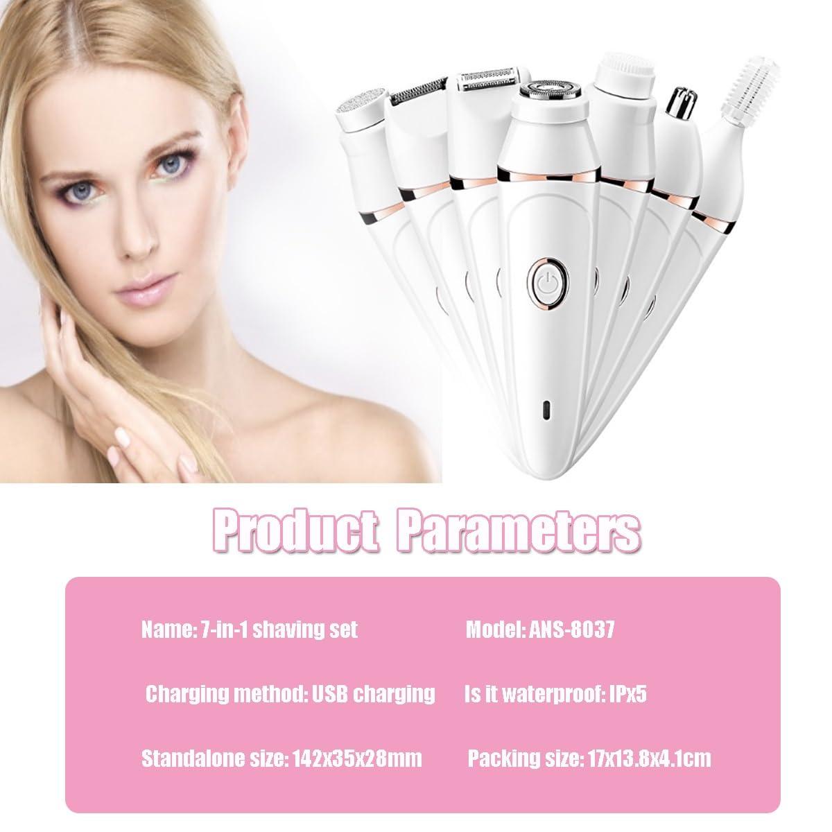 YAERLE Pluxy Epil Pro 3.0, Women\'s 7 in 1 Hair Removal Epilator for Face, Hands, Legs, Underarms