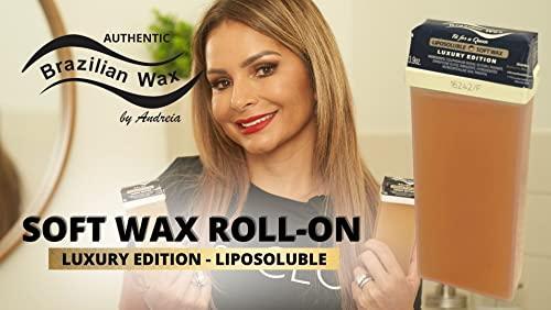 Brazilian Wax by Andreia Authentic Brazilian Wax by Andreia Roll on Soft Wax for Hair Removal - Depilatory Wax Roller for Whole Body - For All Skin Types - Refillable & Ready to Use Wax Applicator Roller 3.9 oz. (110ml)