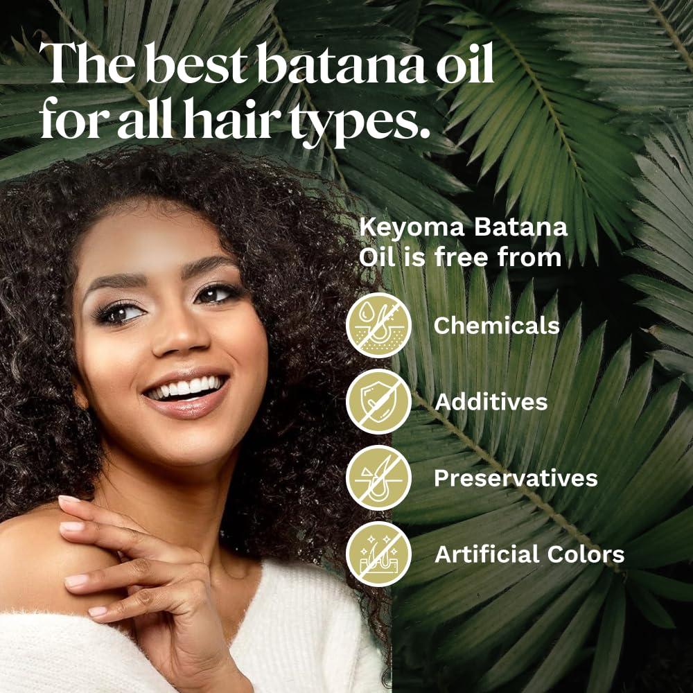 Keyoma Keyoma - Batana Oil with Rosemary for Hair Growth - Nourish Scalp & Detox for Strong & Healthy Hair, 100% Organic Batana Oil from Honduras with Rosemary - Reduce Hair Loss & Detox Your Scalp (60 mL)