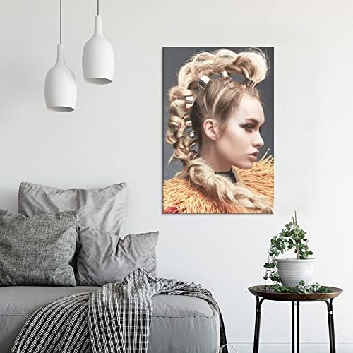 AOMACA Hair Salon Hair Salon Poster Hair Styling Hair Inspiration Canvas Poster Wall Art Decor Print Paintings for Living Room 24x36inch(60x90cm) Frame-Style